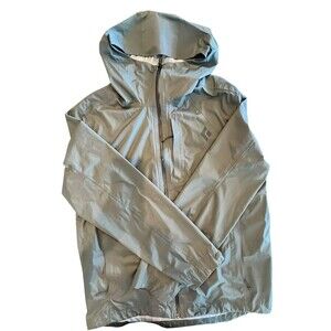 Black Diamond Mens Treeline Stretch Rain Shell Coat Sz Large Hooded NWOT